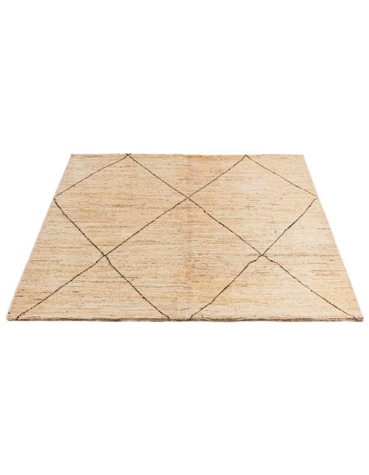 4' 10 x 5' 8 Hand Knotted Moroccan Wool Rug