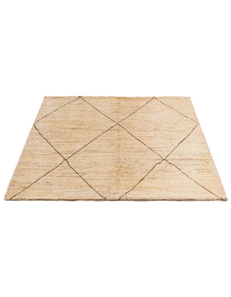 Detail image of 4' 10 x 5' 8 Hand Knotted Moroccan Wool Rug