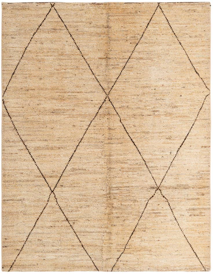 Detail image of 4' 10 x 5' 8 Hand Knotted Moroccan Wool Rug