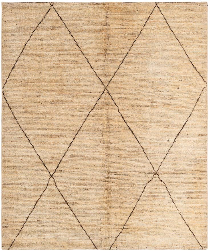 Detail image of 4' 10 x 5' 8 Hand Knotted Moroccan Wool Rug