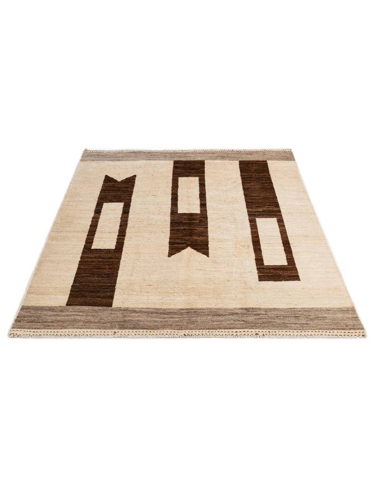 Detail image of 4' 11 x 6' 7  Hand Knotted Moroccan Wool Rug