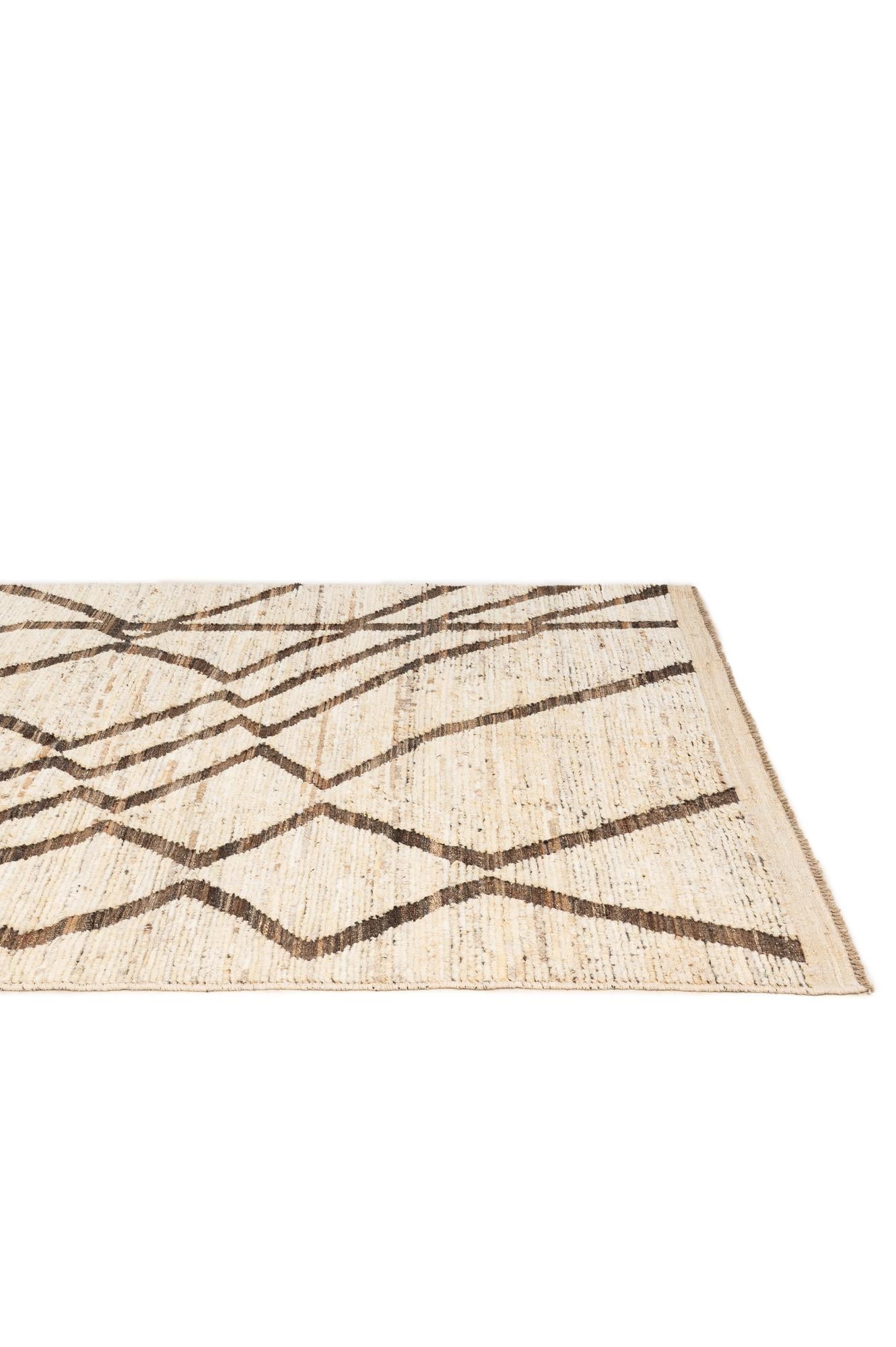5' 1 x 6' 5 Hand Knotted Moroccan Wool Rug