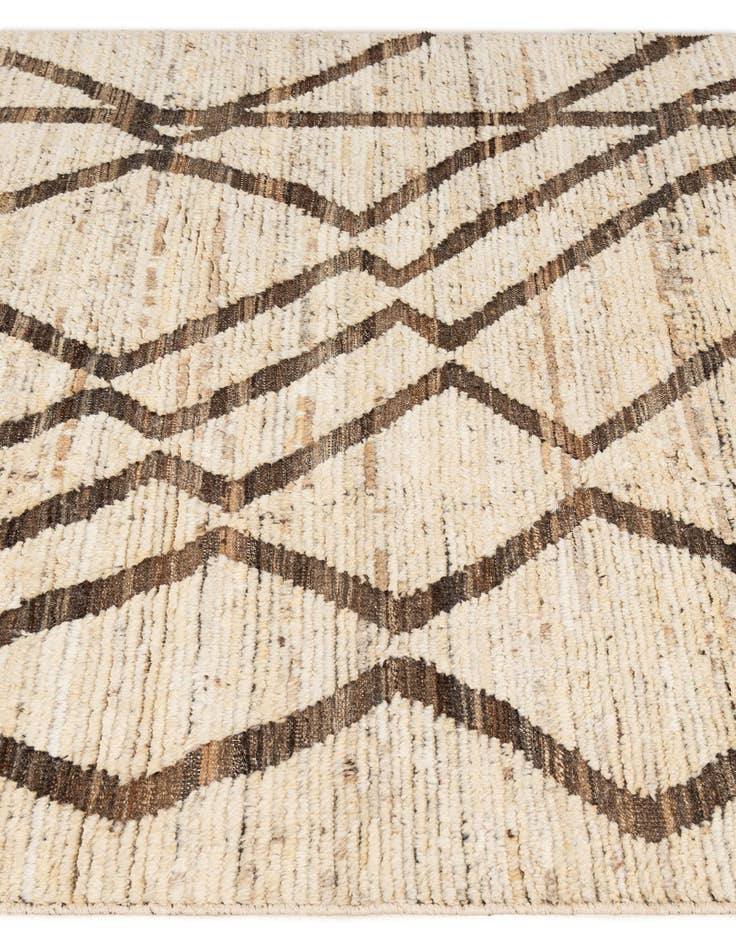 Detail image of 5' 1 x 6' 5  Hand Knotted Moroccan Wool Rug