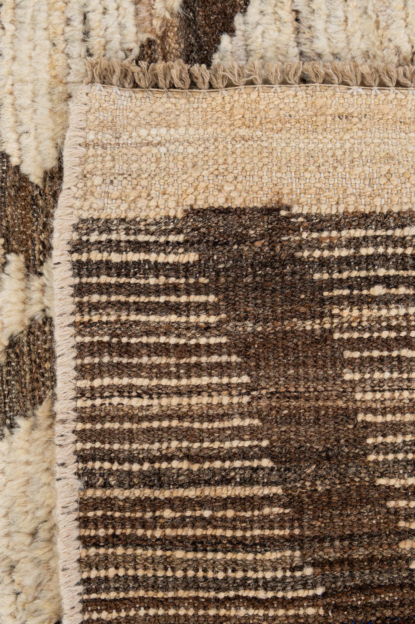5' 1 x 6' 5 Hand Knotted Moroccan Wool Rug