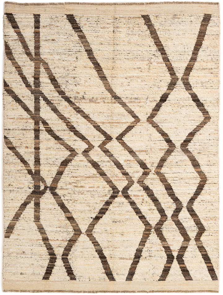 5' 1 x 6' 5 Hand Knotted Moroccan Wool Rug