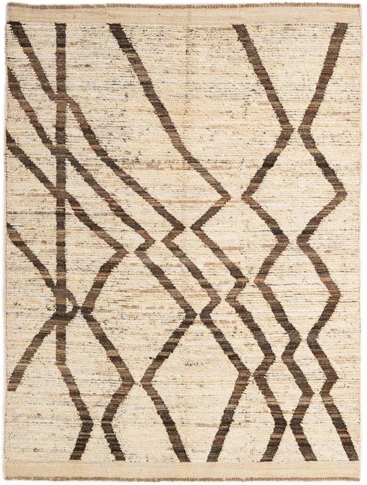 Detail image of 5' 1 x 6' 5 Hand Knotted Moroccan Wool Rug