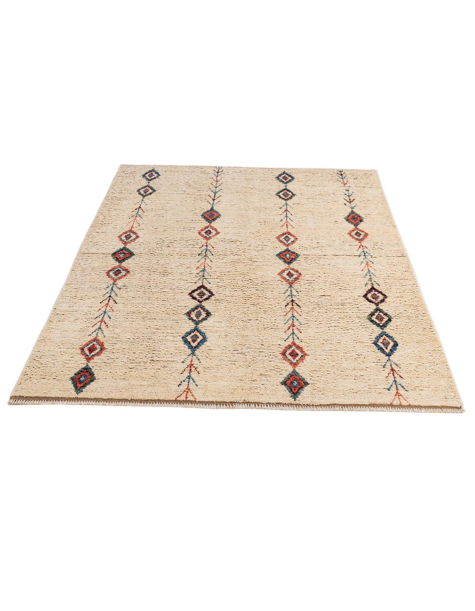 5' 6 x 7' 8 Hand Knotted Moroccan Wool Rug