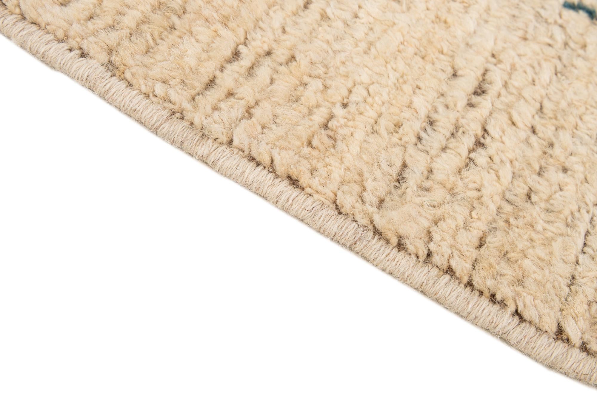 5' 6 x 7' 8 Hand Knotted Moroccan Wool Rug