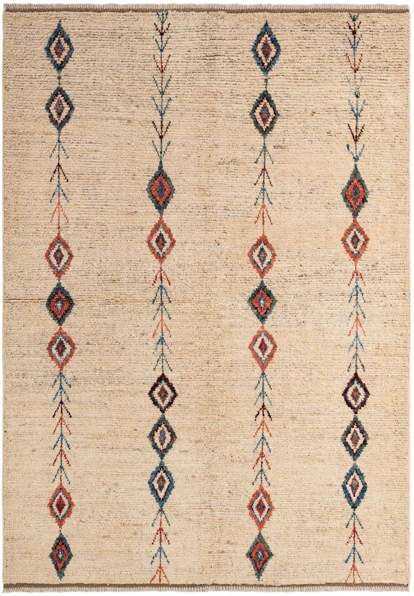 5' 6 x 7' 8 Hand Knotted Moroccan Wool Rug