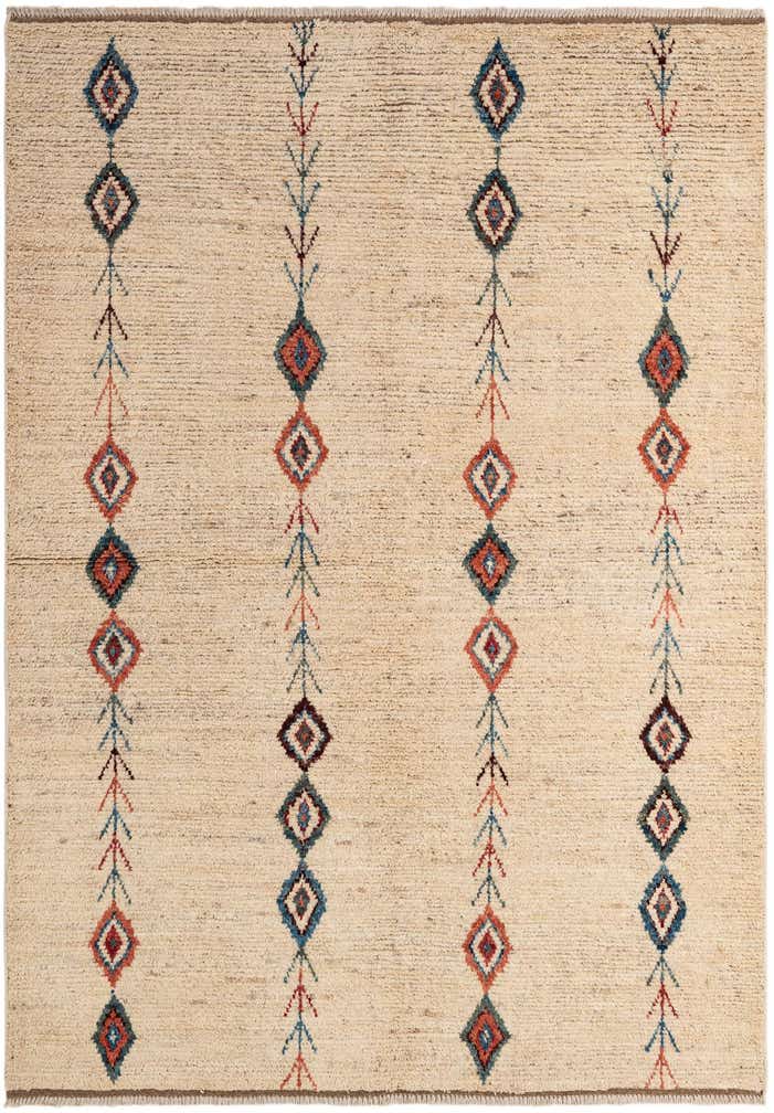 5' 6 x 7' 8 Hand Knotted Moroccan Wool Rug