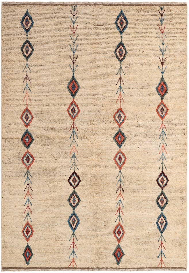Detail image of 5' 6 x 7' 8 Hand Knotted Moroccan Wool Rug