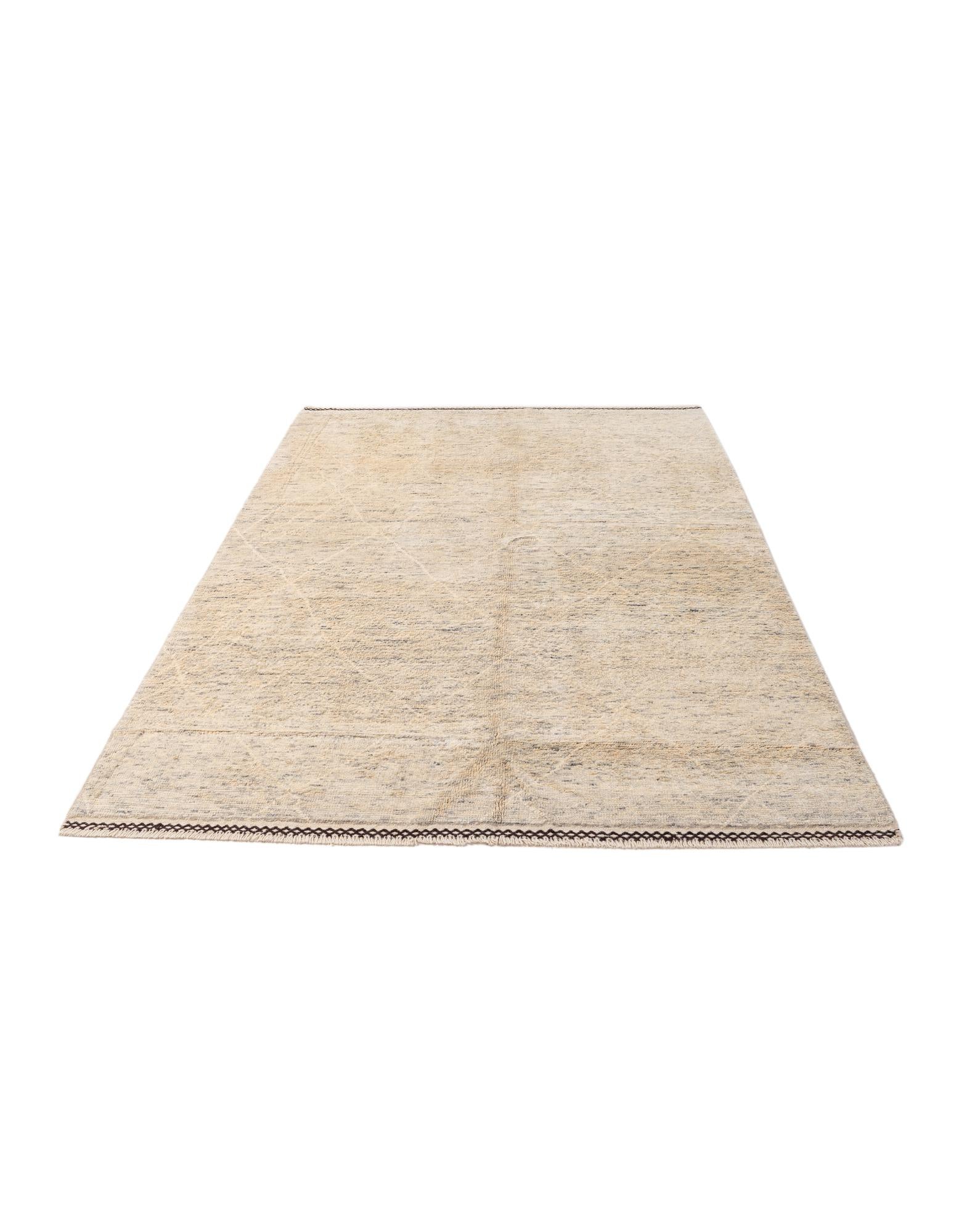 5' 1 x 8' Hand Knotted Moroccan Wool Rug
