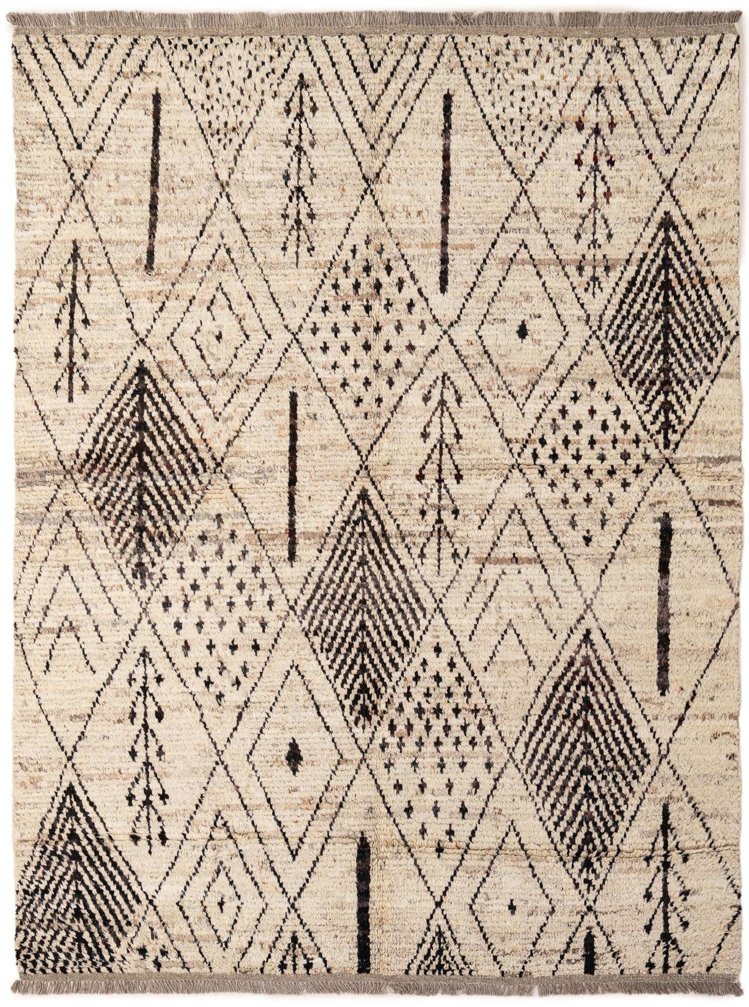 5' 10 x 7' 7 Hand Knotted Moroccan Wool Rug
