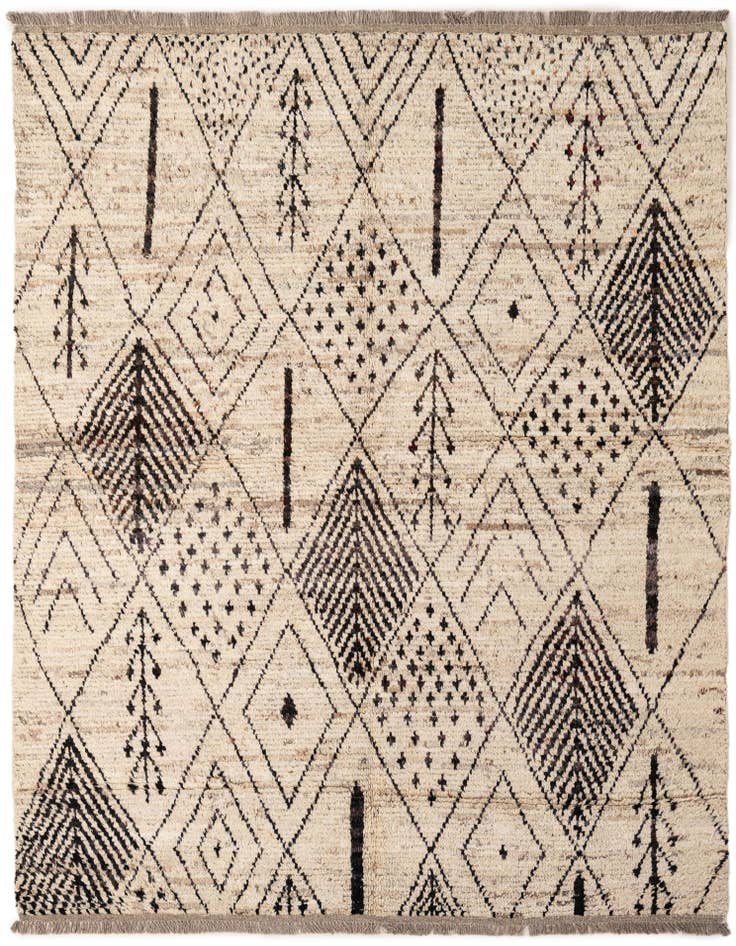 Detail image of 5' 10 x 7' 7 Hand Knotted Moroccan Wool Rug