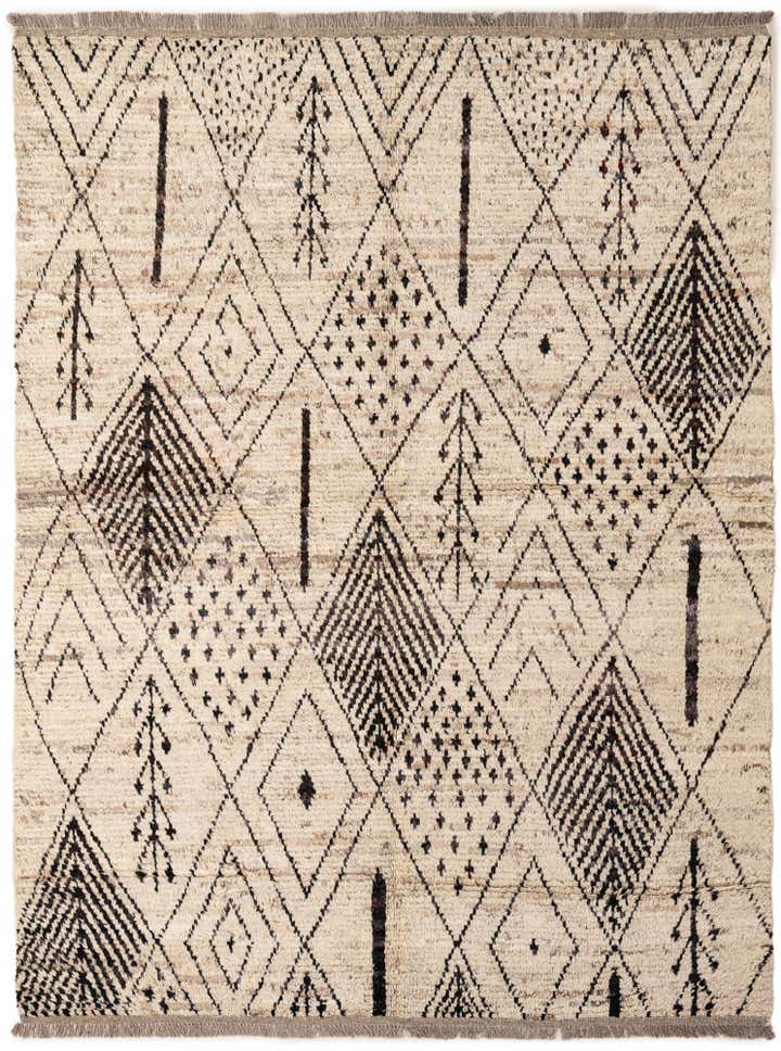 5' 10 x 7' 7 Hand Knotted Moroccan Wool Rug