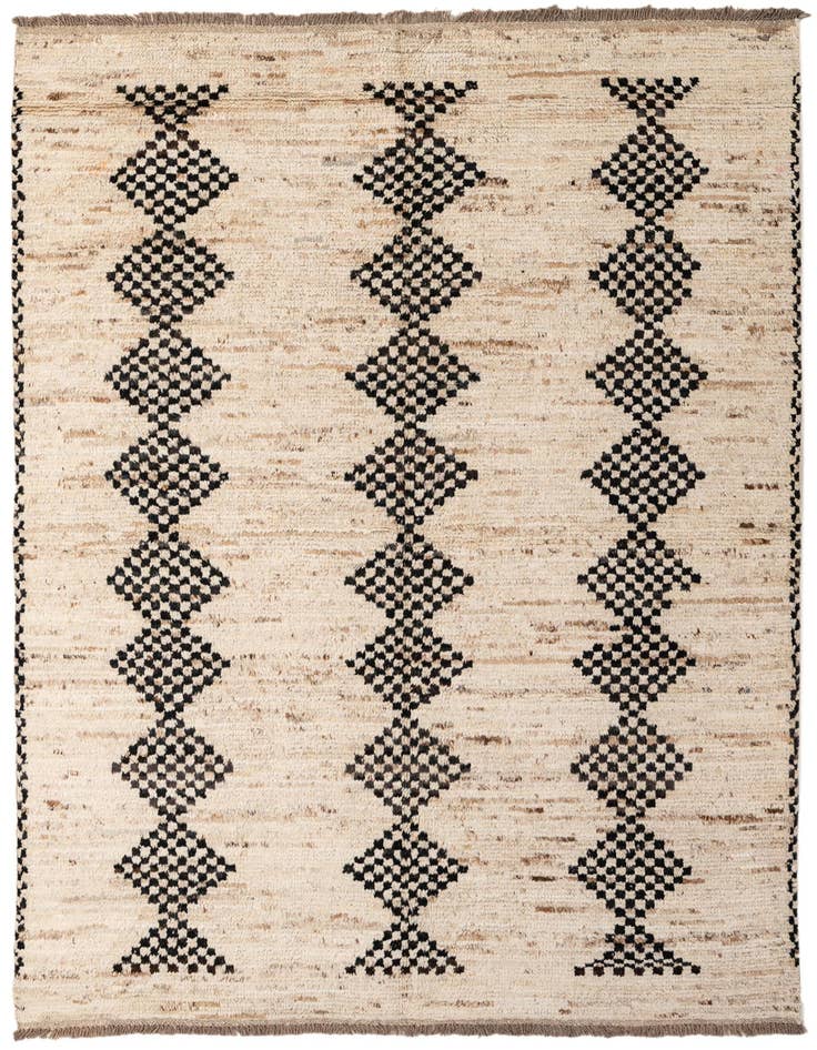 Detail image of 5' 8 x 7' 10 Hand Knotted Moroccan Wool Rug