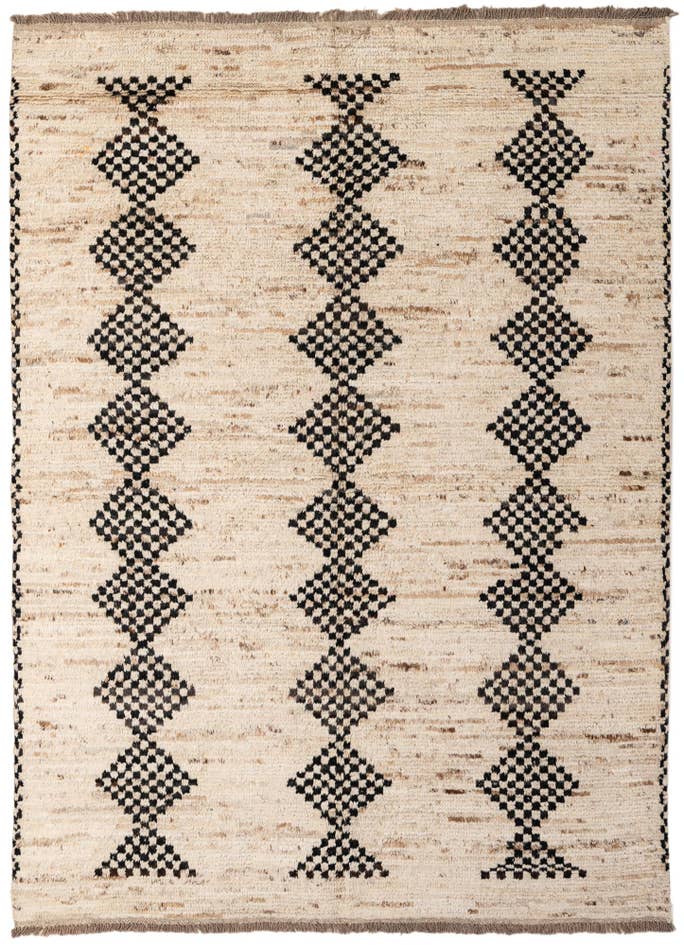 Detail image of 5' 8 x 7' 10 Hand Knotted Moroccan Wool Rug
