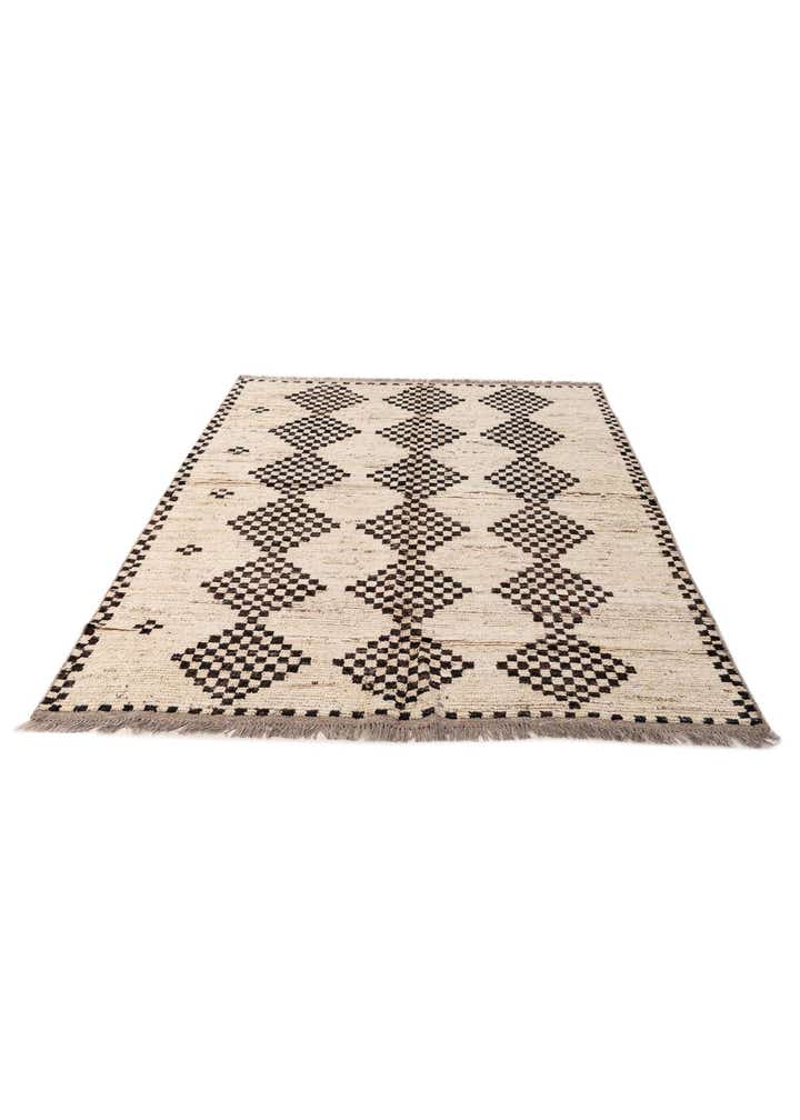 5' 8 x 7' 7 Hand Knotted Moroccan Wool Rug