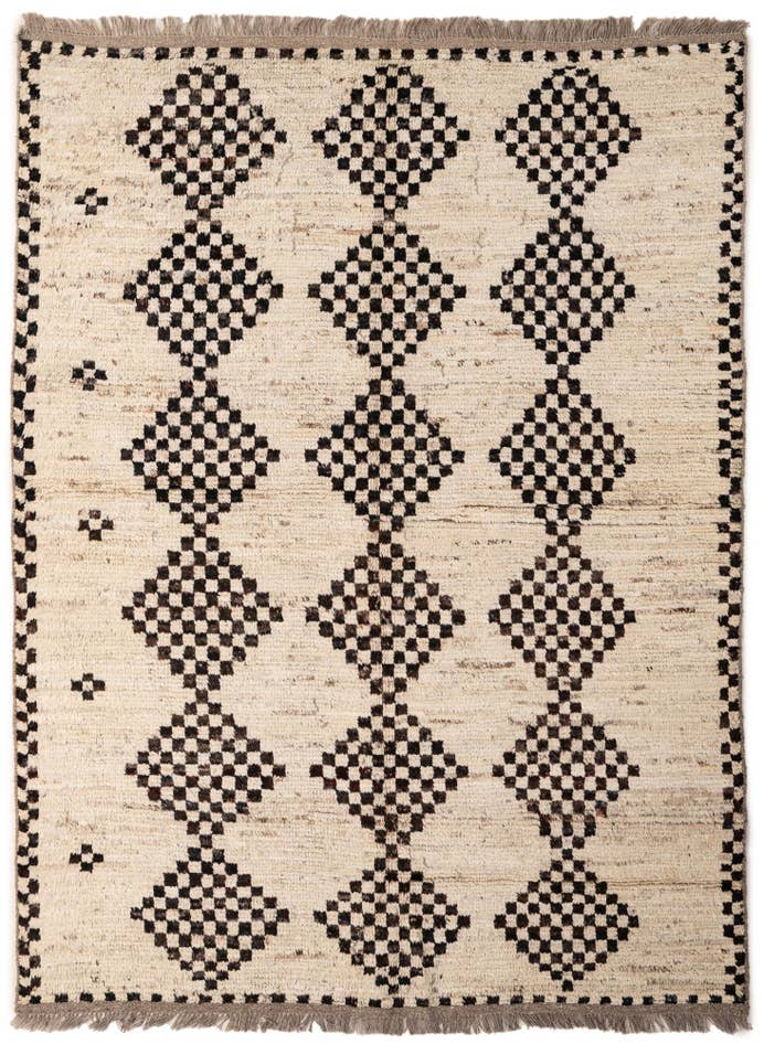 Detail image of 5' 8 x 7' 7 Hand Knotted Moroccan Wool Rug