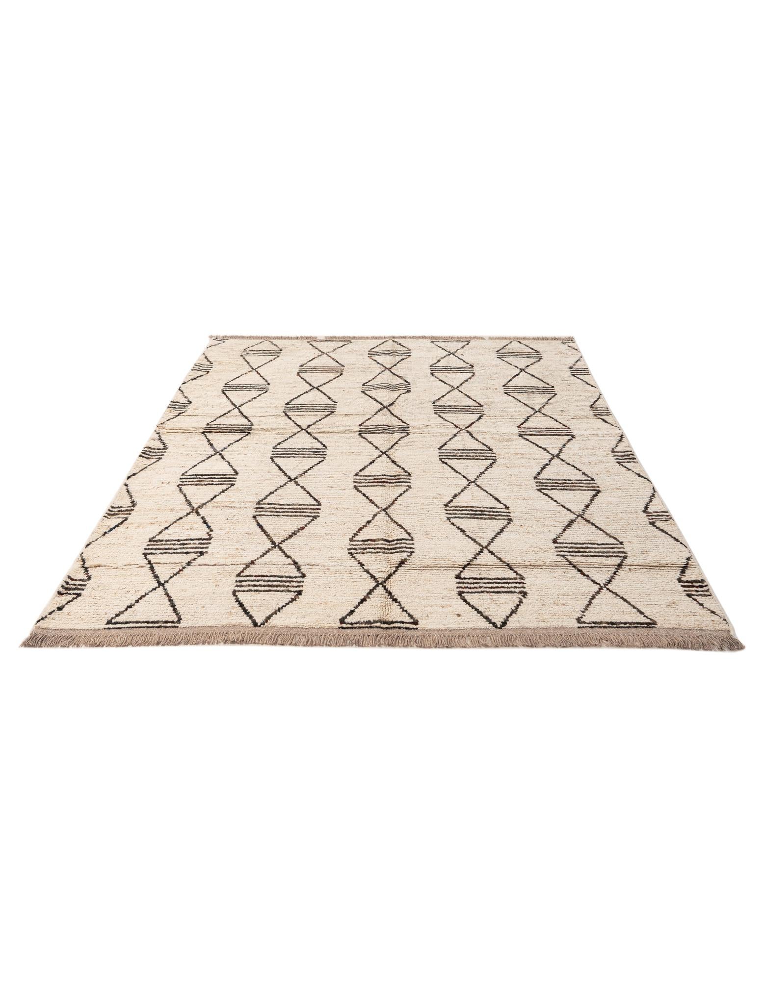 5' 8 x 7' 7 Hand Knotted Moroccan Wool Rug