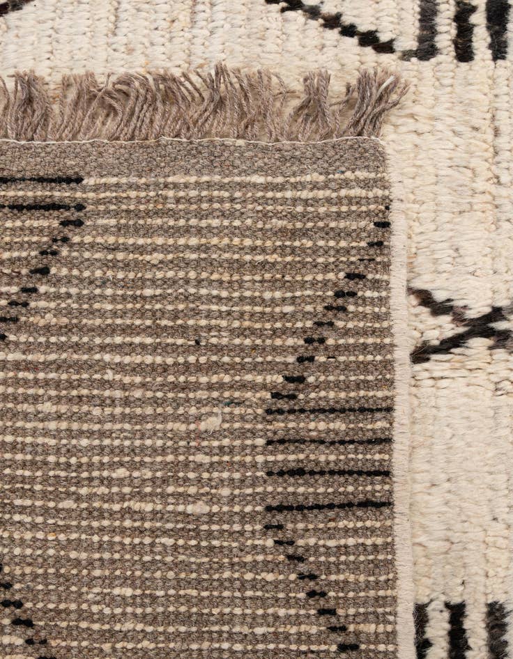 Detail image of 5' 8 x 7' 7  Hand Knotted Moroccan Wool Rug