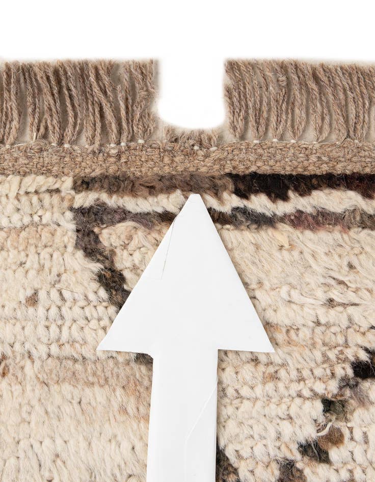 Detail image of 5' 8 x 7' 7  Hand Knotted Moroccan Wool Rug