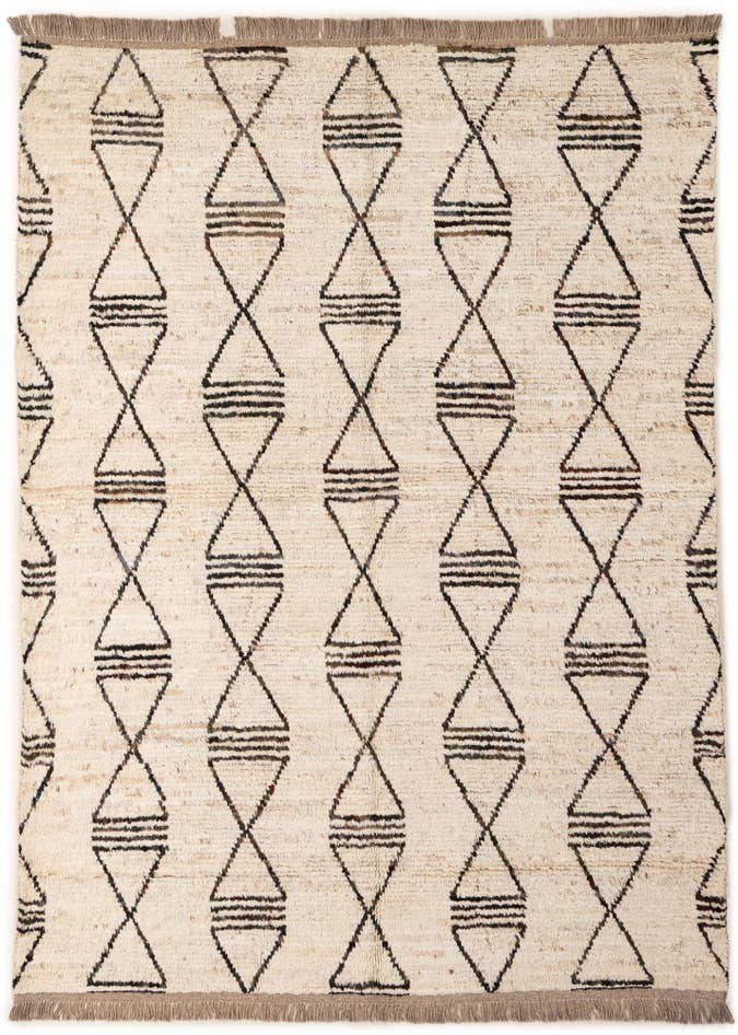 Detail image of 5' 8 x 7' 7 Hand Knotted Moroccan Wool Rug