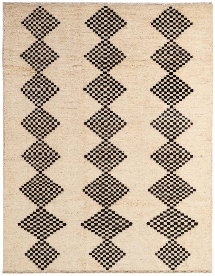 Detail image of 5' 7 x 7' 7 Hand Knotted Moroccan Wool Rug