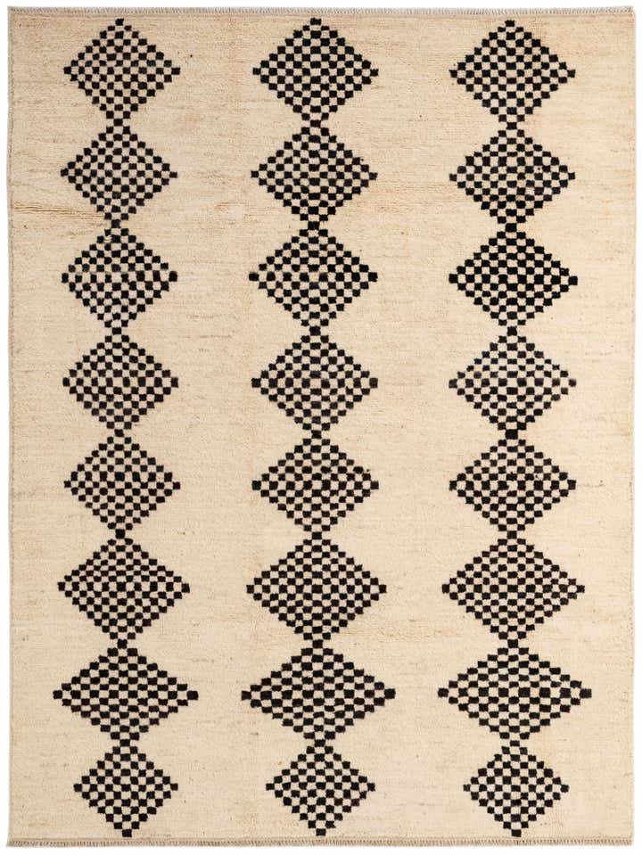 5' 7 x 7' 7 Hand Knotted Moroccan Wool Rug