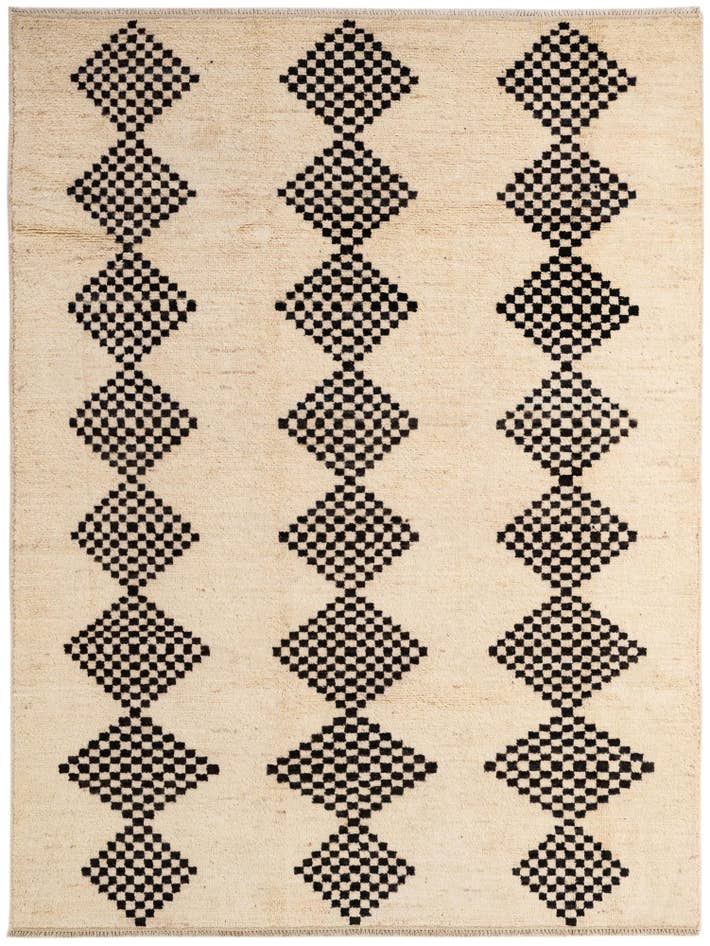 Detail image of 5' 7 x 7' 7 Hand Knotted Moroccan Wool Rug