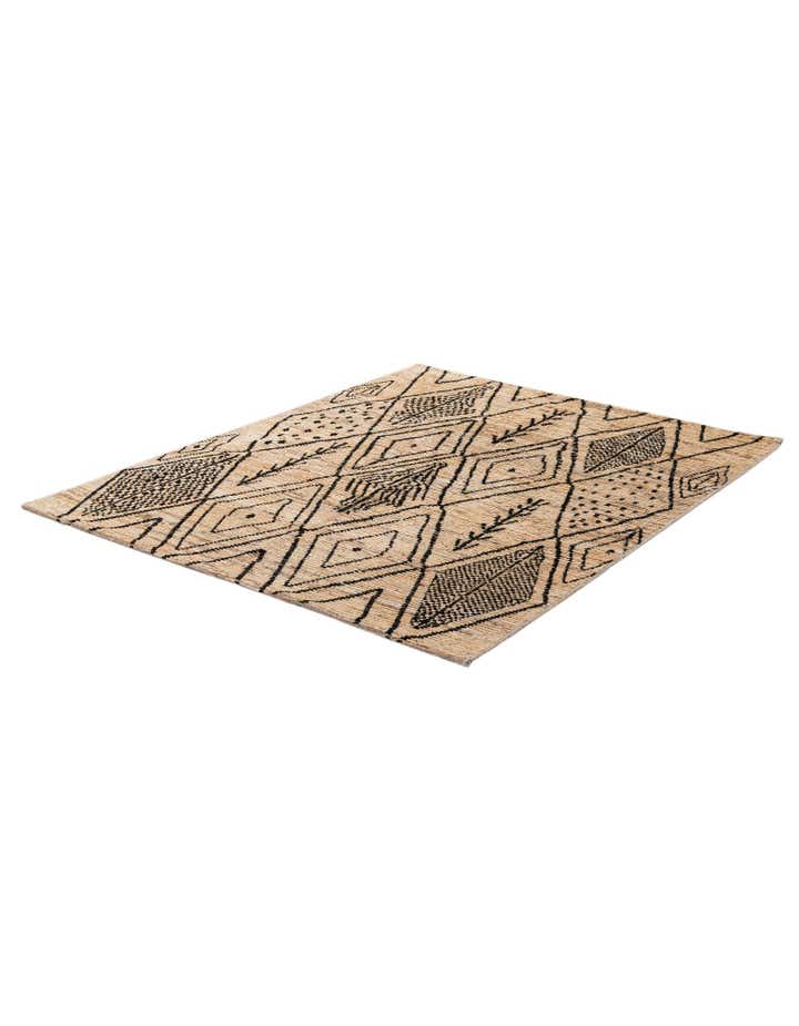 5' 9 x 7' 6 Hand Knotted Moroccan Wool Rug