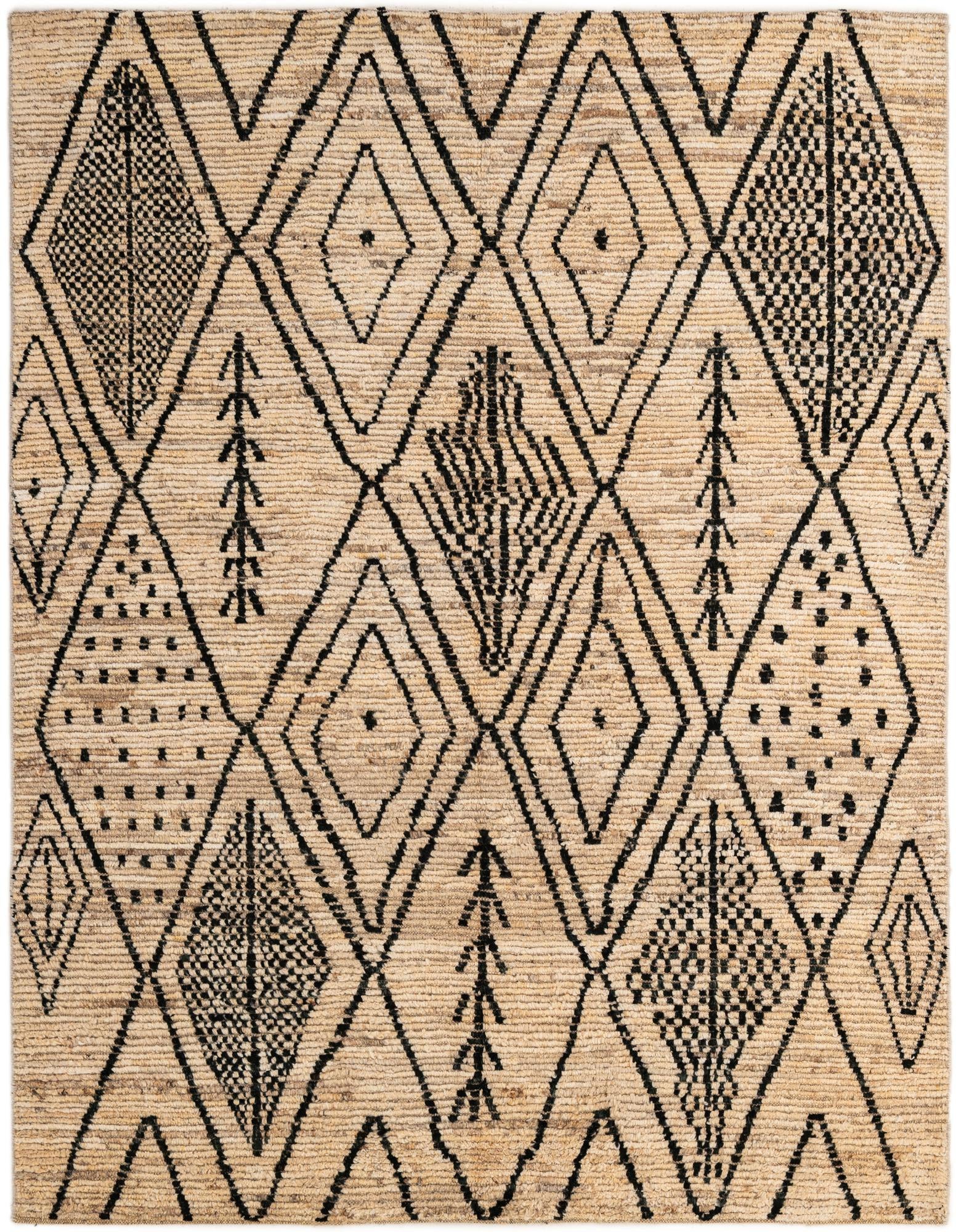 5' 9 x 7' 6 Hand Knotted Moroccan Wool Rug