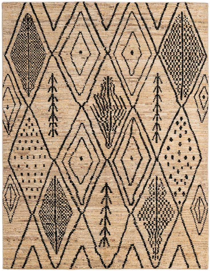 Detail image of 5' 9 x 7' 6 Hand Knotted Moroccan Wool Rug