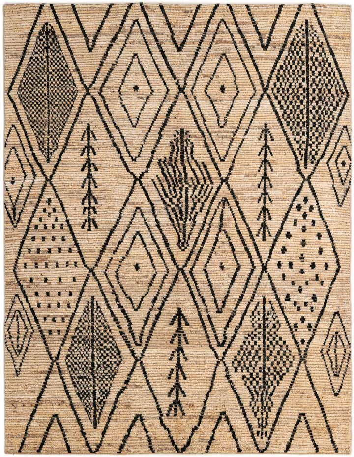 5' 9 x 7' 6 Hand Knotted Moroccan Wool Rug