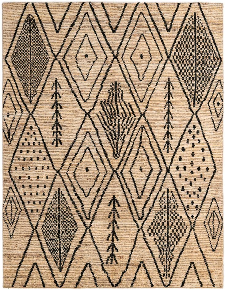 Detail image of 5' 9 x 7' 6 Hand Knotted Moroccan Wool Rug
