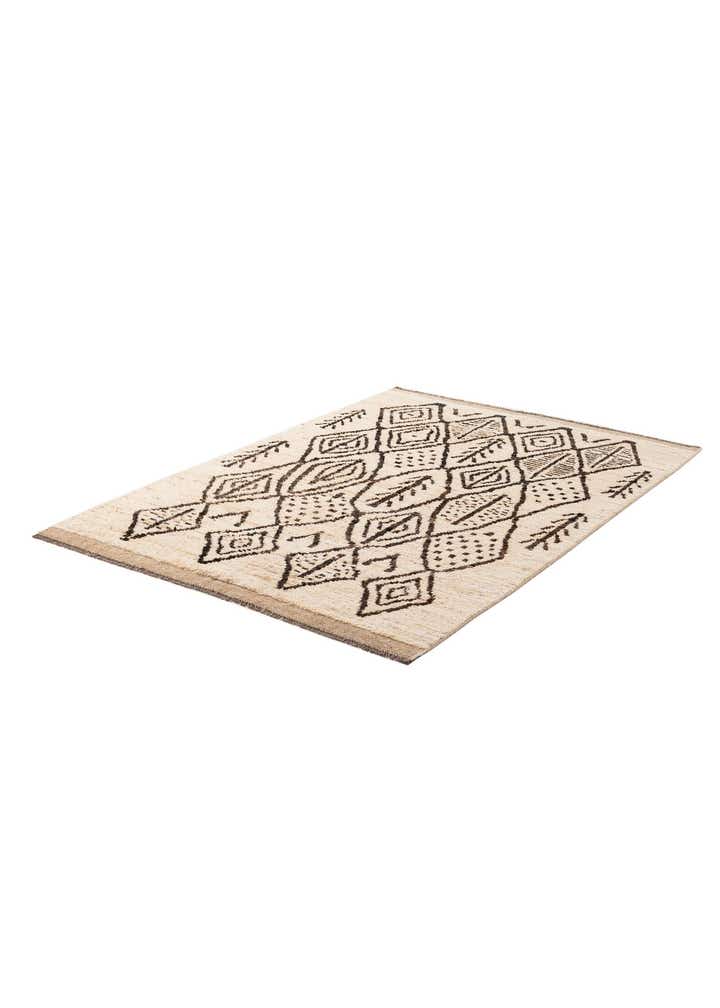 5' 8 x 8' Hand Knotted Moroccan Wool Rug