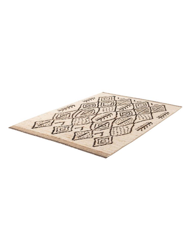 Detail image of 5' 8 x 8' Hand Knotted Moroccan Wool Rug