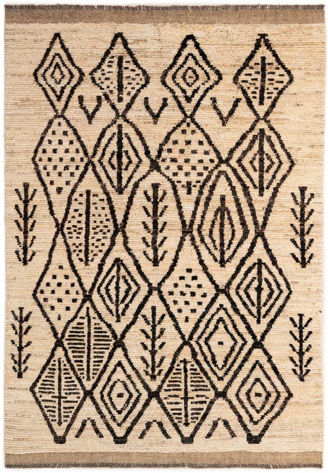 Detail image of 5' 8 x 8' Hand Knotted Moroccan Wool Rug