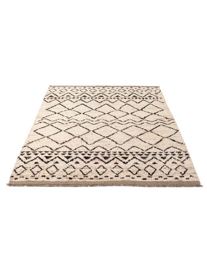 5' 5 x 7' 8 Hand Knotted Moroccan Wool Rug