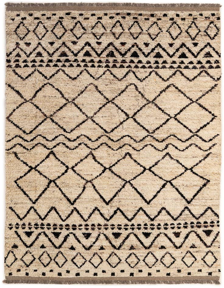 Detail image of 5' 5 x 7' 8 Hand Knotted Moroccan Wool Rug