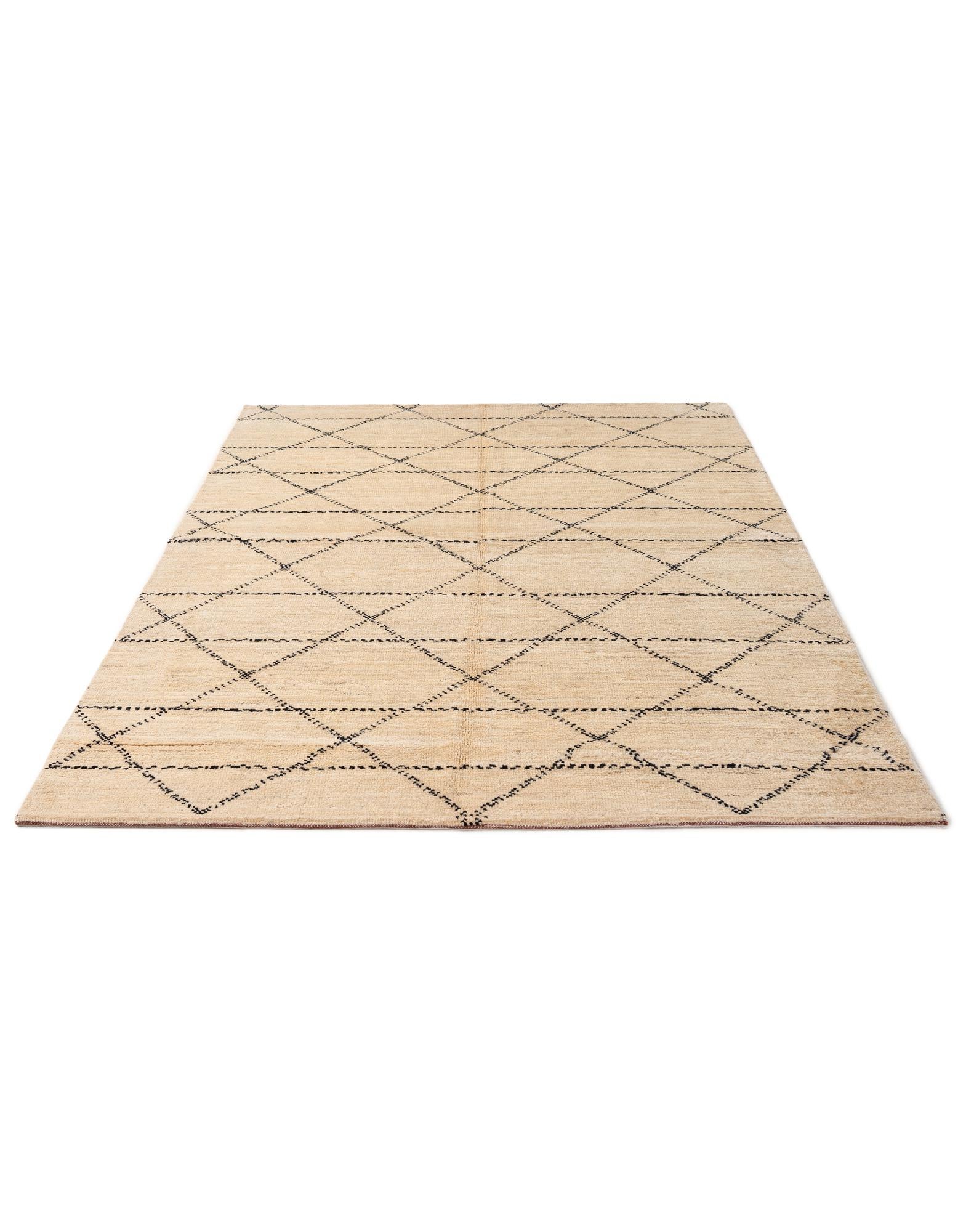 5' 6 x 8' Hand Knotted Moroccan Wool Rug