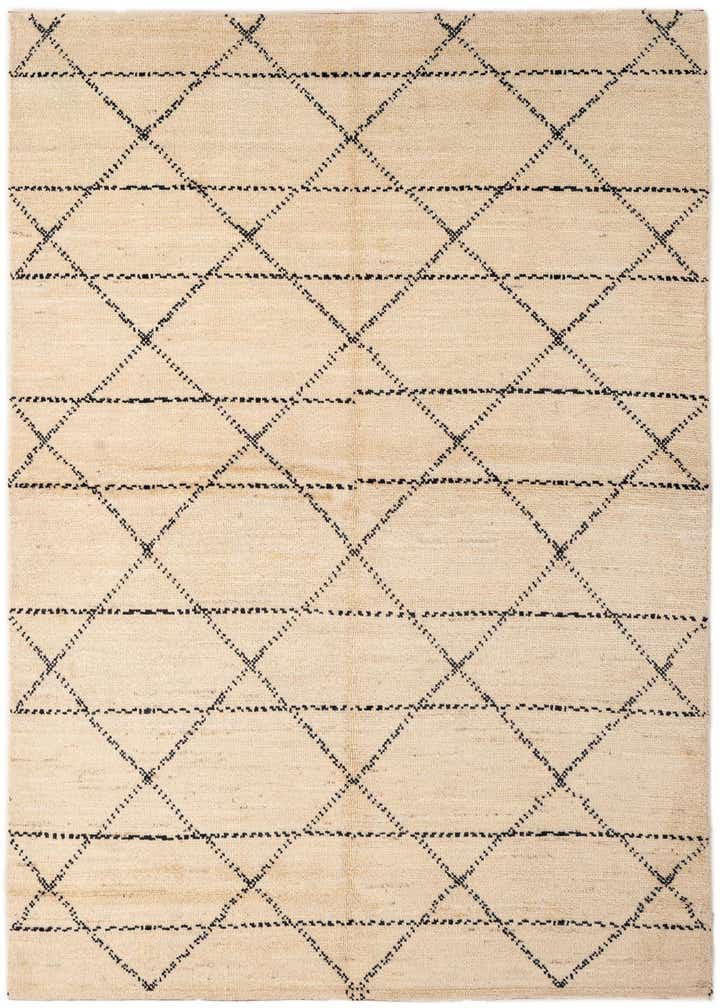 5' 6 x 8' Hand Knotted Moroccan Wool Rug