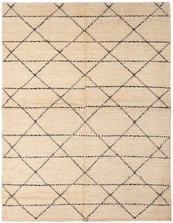Detail image of 5' 6 x 8' Hand Knotted Moroccan Wool Rug