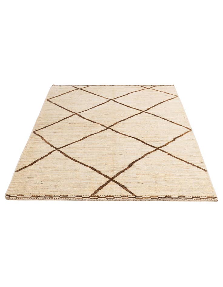 Detail image of 5' 7 x 7' 11 Hand Knotted Moroccan Wool Rug