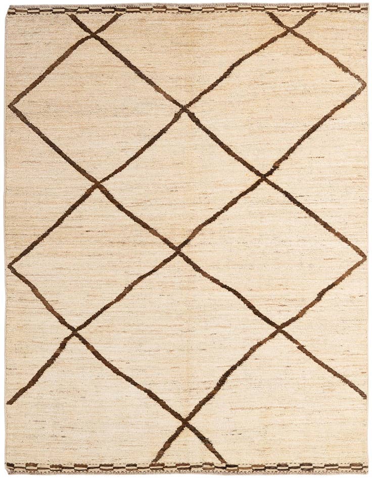 Detail image of 5' 7 x 7' 11 Hand Knotted Moroccan Wool Rug