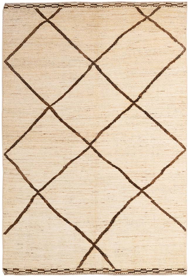 Detail image of 5' 7 x 7' 11 Hand Knotted Moroccan Wool Rug