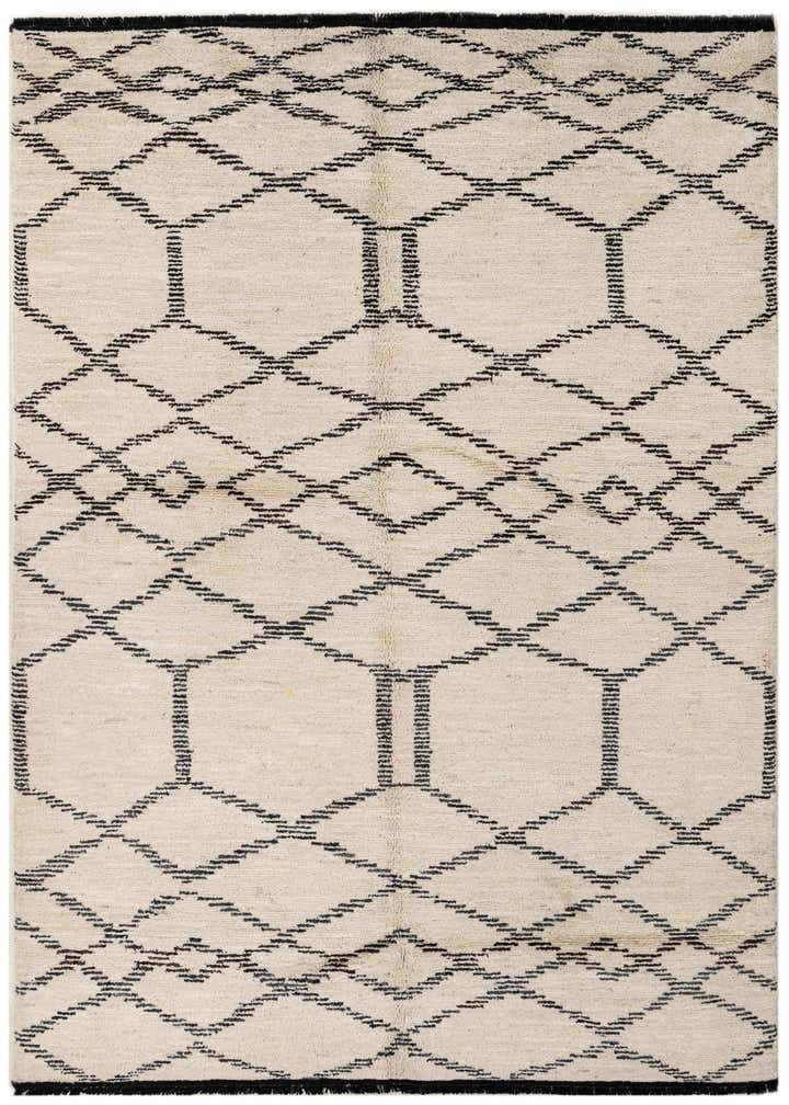 5' 6 x 8' 1 Hand Knotted Moroccan Wool Rug