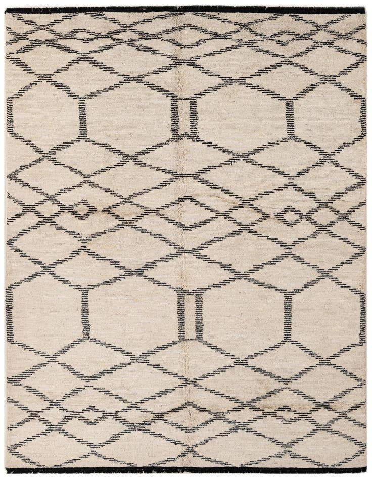 Detail image of 5' 6 x 8' 1 Hand Knotted Moroccan Wool Rug