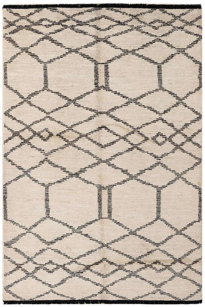 5' 6 x 8' 1 Hand Knotted Moroccan Wool Rug