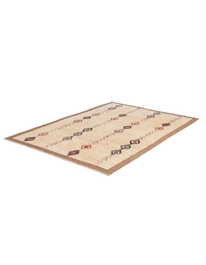 5' 9 x 8' Hand Knotted Moroccan Wool Rug